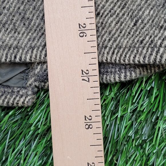 Vintage 80s MOD Flannel Button Shirt Small 20x27 Gray Jacket Shacket Heavyweight - Picture 14 of 14